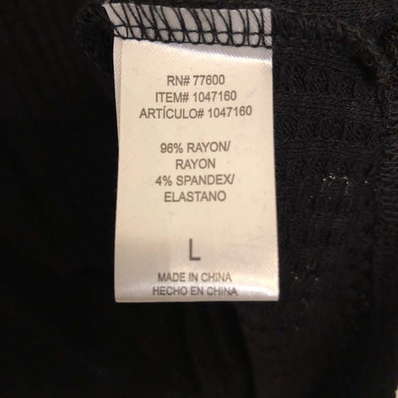 NWT Chasor Black Long Sleeve Top.  Size Large - Picture 8 of 9